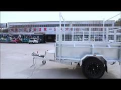 Un regard plus attentif : Remorque basculante hydraulique à un seul essieu 8x5, remorques à benne entièrement soudées