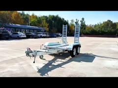 A Closer Look: 1 Ton - 3 Ton Mini Excavator Trailers Silver Tandem Axle Plant Trailer