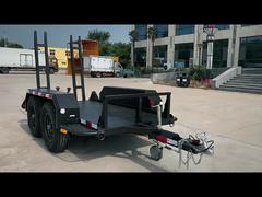 See Why Choose Heavy Duty Tandem Trailer Black Road Roller Trailer 3000kg Load